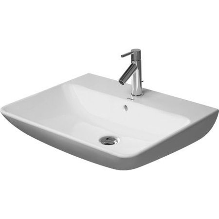 DURAVIT Washbasin 25" Me By Starck w/Overflow+FaucetDeck, 1 Hole Wh 2335650000